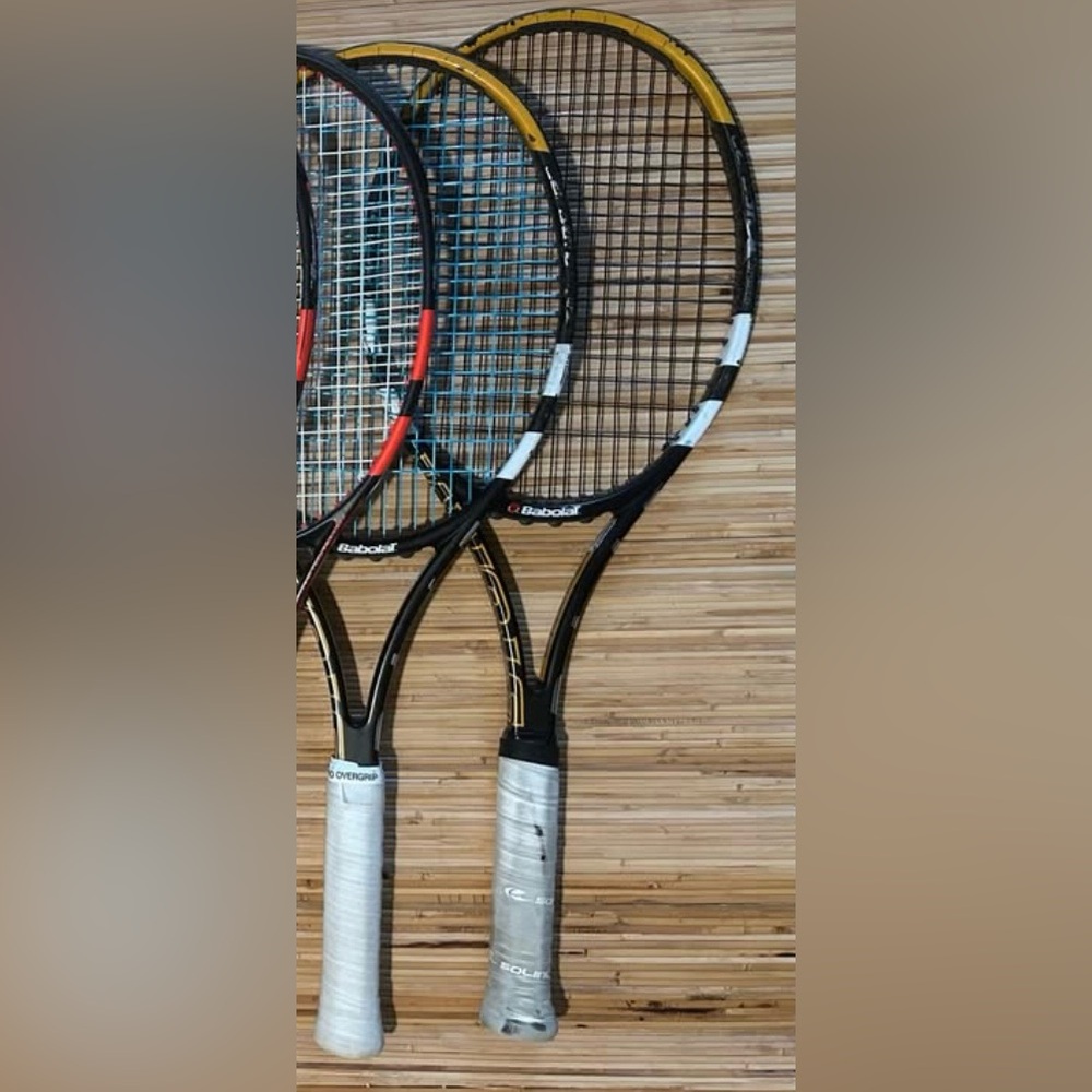 Babolat pure storm ltd, 95 320g, 18x20 Tennis Racket set Yellow and Black